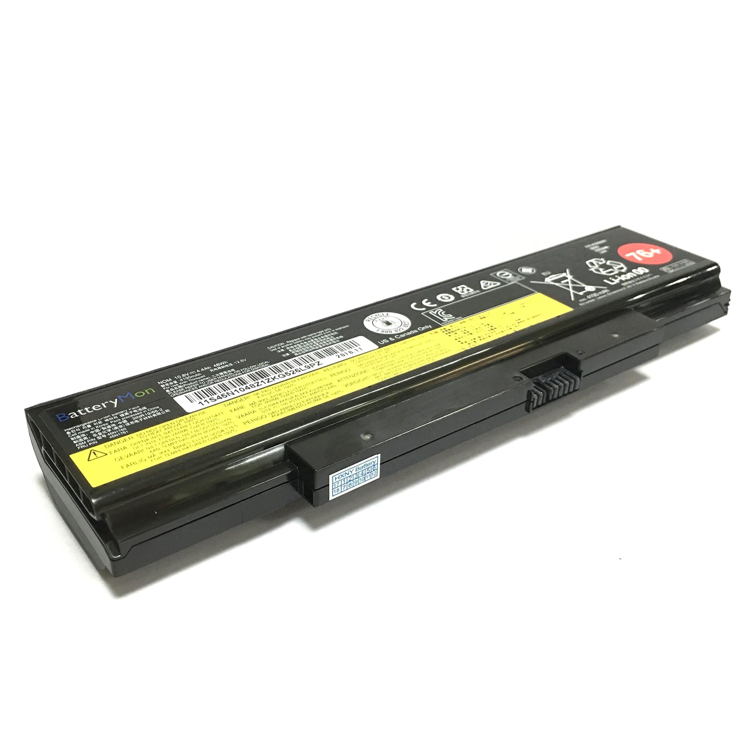 BatteryMon 6 Cell Laptop Battery for Lenovo ThinkPad E550 E550C E555 E560 E565 Notebook, P/N: 45N1758, 45N1759, 45N1760, 45N1761, 45N1762, 45N1763, 4X50G59217 76+