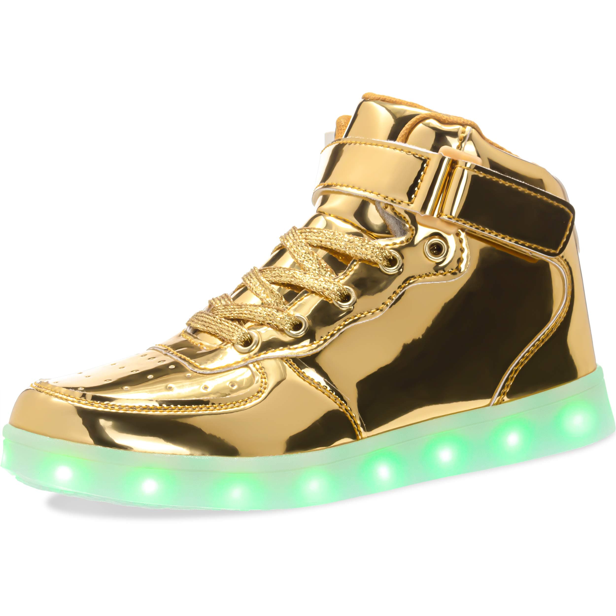 APTESOL Kids Youth LED Light Up Sneakers Unisex Boys Girls High Tops Cool Flashing Shoes for Toddler Littler Kid Big Kid