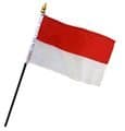 4x6 inch Indonesia Miniature Desk Flag Stick Flag