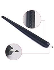 Permanent Makeup Supplies Microblading Disposable Eccentric Pen Eyebrow Blades Tattoo Needles 18 U Shape (10 pieces/pack) Black