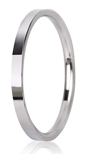 Metallic Metal & Stainless Steel Kada for Men (Plain) 0.2" Thickness (6.7), 6.7 cm, Stainless Steel, no gemstone