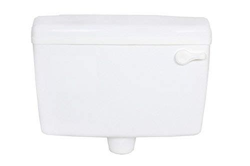 Rudraksha Toilet Flush Tank Slim and Stylish Single Flush Tank Flushing Cistern 10 Liters Capacity PVC White (Pack of 1)