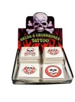 Skull & Crossbones Pirate Tattoos, pack of 24