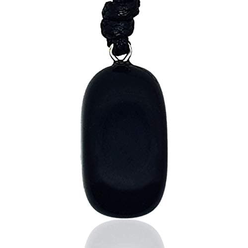 BARBARI JewelryBARBARI Jewelry Raw Black Onyx Crystal Necklace | Handmade Gift for Him and Her+ Free Organza Bag! High Quality Natural Gemstone Pendant for Men and Women