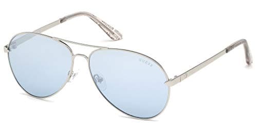 GUESS UV Protected Aviator Women's Sunglasses - (GU7616 58 10X|58|Crystal Color Lens)