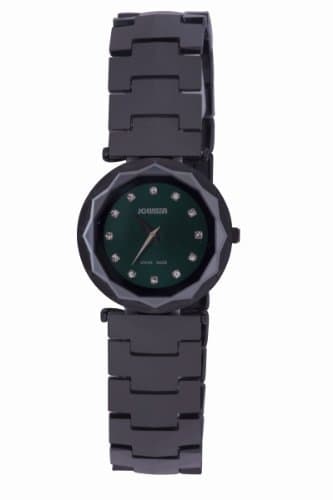 Women's J1.022.M Safira 99 Black PVD Stainless Steel Green Dial Ceramic Watch