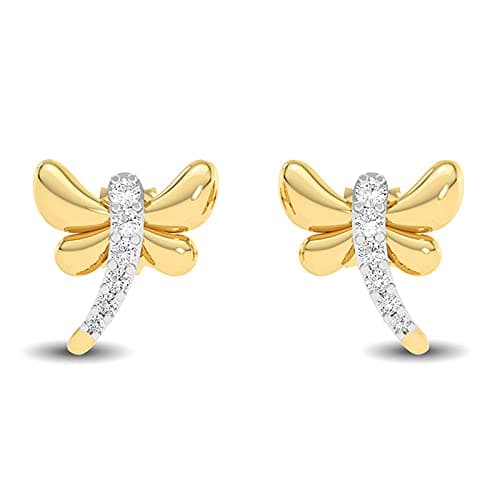 Kisna Real Diamond Jewellery Gold Diamond Earrings for Women