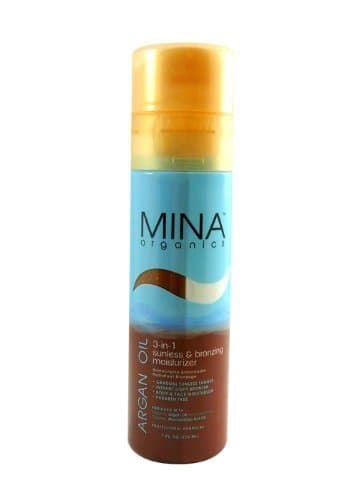 Mina Organics Argan Oil 3-N-1 Sunless & Bronzer Moisturizer 7oz