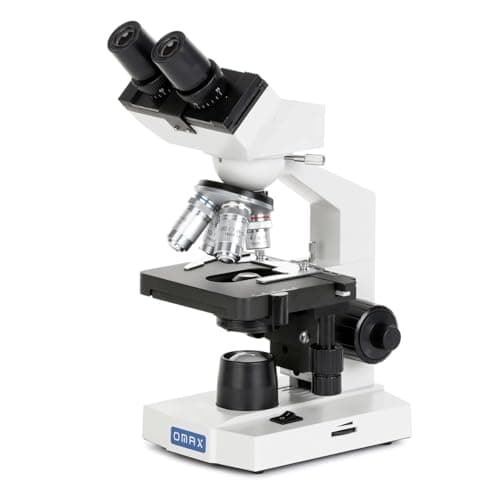 40X-2000X Lab LED Binocular Compound Microscope with Double Layer Mechanical Stage and Coaxial Coarse/Fine Focusing Knob