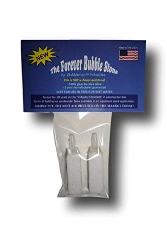 Bait Bucket Aerator/Live Well Aerator Replacement Air Stones/Air Diffusers/Bubble Stones, Twin Pack, Manufactured by Bubblemac Industries, Inc.