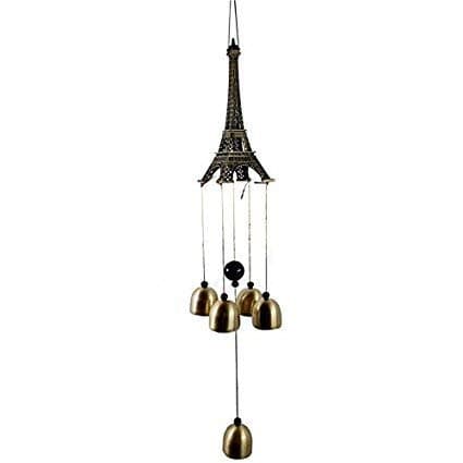 Sethi Traders Metal Positive Energy Windchimes for Balcony Bedroom with Great Sound in Pyramid Look Copper