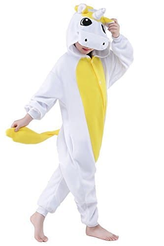 LeaveLive Animal Onesies Halloween Cosplay Costume Pajamas Yellow White