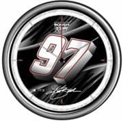 NASCAR Kurt Busch #97 Plasma Wall Clock