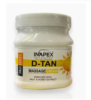 Inapex Professional D Tan Tan Removal Massage Cream For All Skin Types Instant Glow (500 ml)