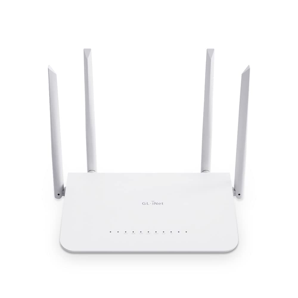 GL.iNet GL-SF1200 Gigabit Router, 300Mbps(2.4G)+837Mbps(5G) Wi-Fi, 128MB RAM, 16MB Nor Flash, OpenWrt pre-Installed, OpenVPN & WireGuard Pre-Installed, Power Adapter & Cables Included (SF1200)
