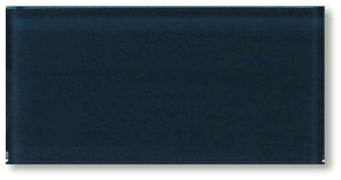 Navy Blue 3x6 Glass Subway Tiles - 10 Square Feet