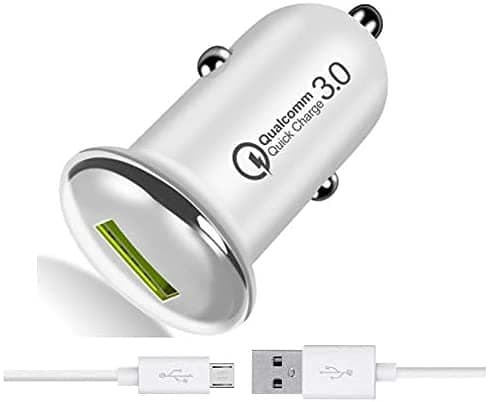Shopbug Car Charger For Nokia XL, Nokia Lumia 1320, Nokia Lumia 520, Nokia Lumia 920, Nokia Lumia 625, Nokia Asha 502, Nokia X, Nokia Lumia 630 Original QC Car Charger Adapter B Type 3.0A Single USB Port Charger Car charger adapter socket High Speed Designed for Qualcomm Certified Quick Rapid Fast Turbo Charge QC 3.0 Smart Car Charger With 1m Micro USB Charging & Sync Cable (3.1 Ampere,White)