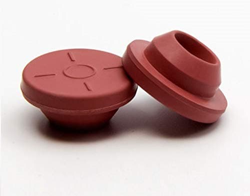 20mm Vial Butyl Stoppers EasySnap-On Red Bag of 100