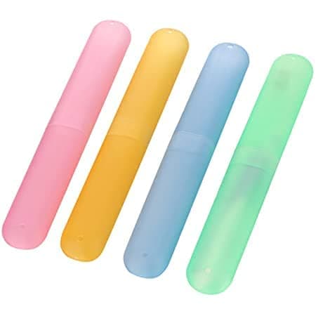 PremsonsBazaar Toothbrush Holder | Tube Cap Cover Protector Case Box | Great for Travel | Colours May Vary