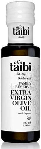 Olio Taibi Award-Winning Organic Extra Virgin Olive Oil, Monocultivar "Biancolilla", Single Sourced Sicily, Italy, Fruity, High Polyphenols, Unrefined, 3.38 Fl Oz