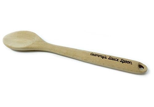 Personalized Wooden Kitchen Spoon with Laser Engraved Name by The Smart Baker