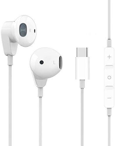 USB C Headphones， Supfox Type C Earbuds Hi-Fi Digital Stereo with Microphone, Stereo Bass Earphones