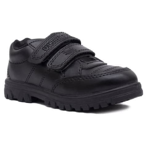 ElecantGola-Black Hook & Loop School Shoe for Boys