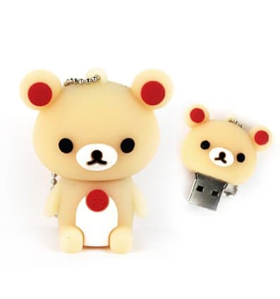 YooUSB 8GB Novelty Cartoon Cute Flesh Red Bear USB Flash Key Pen Drive Memory Stick Gift UK