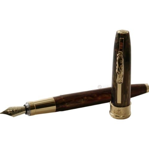 Dali Surrealist Fountain Pen Brown Broad