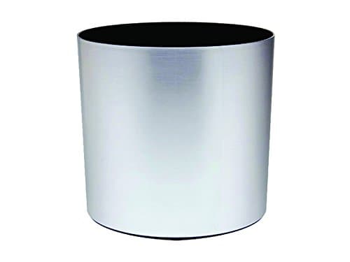 TERRATI - Modern Round Cylinder Planter (10.5x10in, Brushed Aluminum)