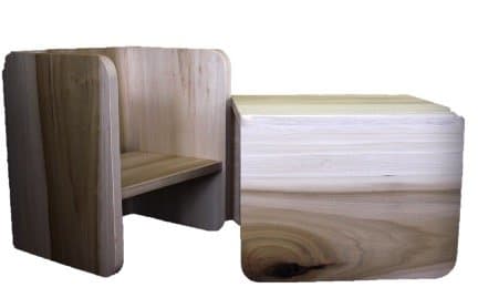 Naturababy Wooden Cube Chair Set (2 Large Cubes)