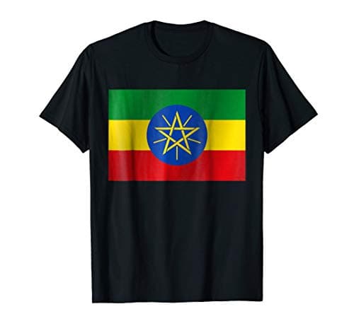 Ethiopia Vibes TeesEthiopia Flag T-Shirt - Ethiopian Emblem National Symbol Tee