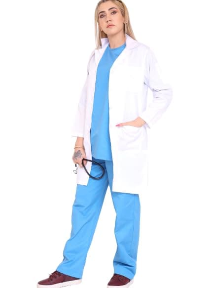 ASHAR PROFESSIONALLab Coat White | Polycotton Huston Jacquad Fashion Labcoat Polycotton for Women