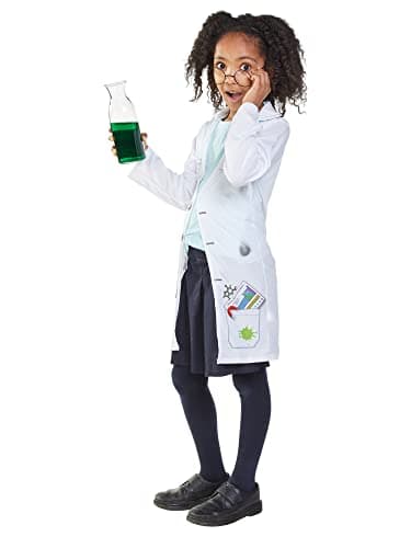 Rubie's Official Mad Scientist Jacket Fancy Dress, Lab Doctor Uniform, Childs