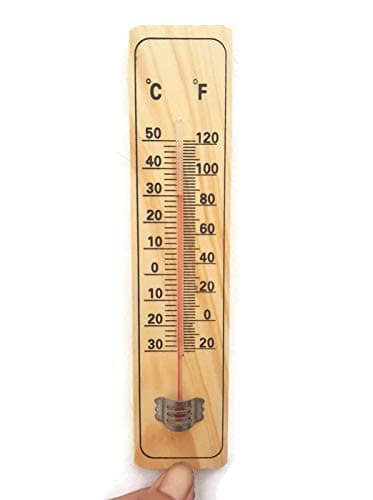 Indoor Wood Wooden Thermometer Celsius Temperatures Meter Classic