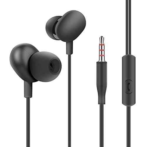 Earphones Headphones for HTC Desire 620G dual sim Earphone Original Like Wired Stereo Deep Bass Head Hands-free Headset Earbud With Built in-line Mic, With Premium Quality Good Sound Call Answer/End Button, Music 3.5mm Aux Audio Jack (JS-2, Black)