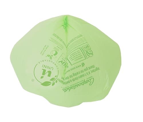 UNNI ASTM D6400 100% Compostable Trash Bags, 6-8 Gallon, 30L, 50 Count, Heavy Duty 0.85 Mils, Medium Home Garbage Liners