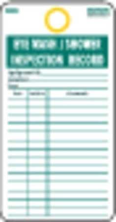 Electromark, 5508C, Eye Wash/Sh Inspection RCD Tag, PK25
