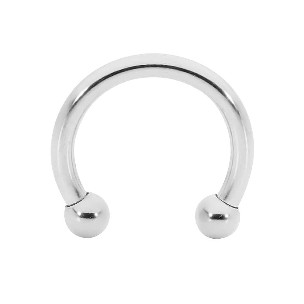 365 SLEEPERS20G 18G 16G 14G 12G 10G 8G 6G 4G 2G Surgical Steel 6mm-22mm Circular Horseshoe Barbell Septum Lip Nose Nipple Ring Earring Body Piercing Jewellery
