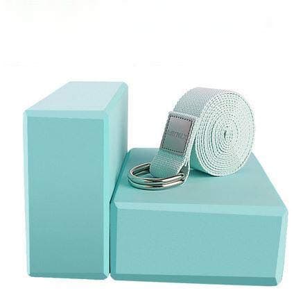 Yoga Block Set(2 Pack Yoga Blocks & 1 Yoga Strap) High Density Foam Lightweight Soft for Yoga/Pilates/Meditation,Yoga Professional and Beginner,Yoga Blocks to Aid Balance and Flexibility