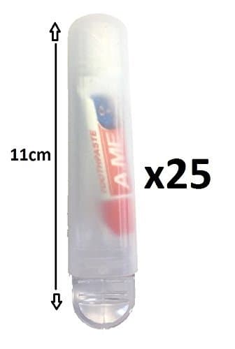 25x DENTAL KIT Disposable Folded Toothbrush & Toothpaste 3g Travel Camping Hotel