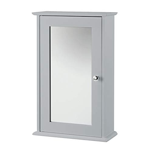 Traditional Dove Grey Bathroom Wall Cabinet Cupboard with Mirror (LALASKAGREYWALL) **Full Range of Matching Fairbanks Furniture is Available **
