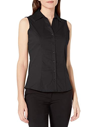 Riders by Lee Indigo Women's Sleeveless Easy Care Button Front Woven Shirt