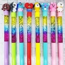 8 Pcs Halloween Pens Pumpkin Gel Ink Pens Cartoon Cute Glitter Crystal Skull Pen Ghost Rainbow Cat Pens for Kids Adults Student (Multi Style)