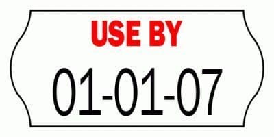 USE BY 26mmx12mm Date Coding Labels (30 rolls)