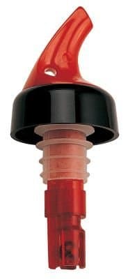 Spill-Stop 2000 Collar Measured Bottle Pourer Auto Measuring, 1-Ounce, Red