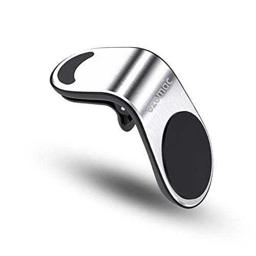 EZEMAC Cellphone Car Mount, Universal Magnetic Airvent Mobile Phone Holder for iPhone Xs/Xs Max/XR/X/8/8Plus/6s, Samsung Galaxy S8 Edge/S7/S6/Note 9, Huawei, Google Nexus and More (Silver)