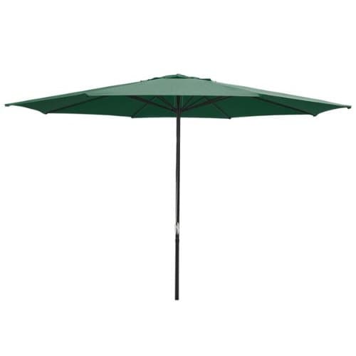 Oversized Green 13 Feet Diameter Round Outdoor Patio Umbrella w/ Pulley Steel Pole 9 1/10' Height UV Block Waterproof