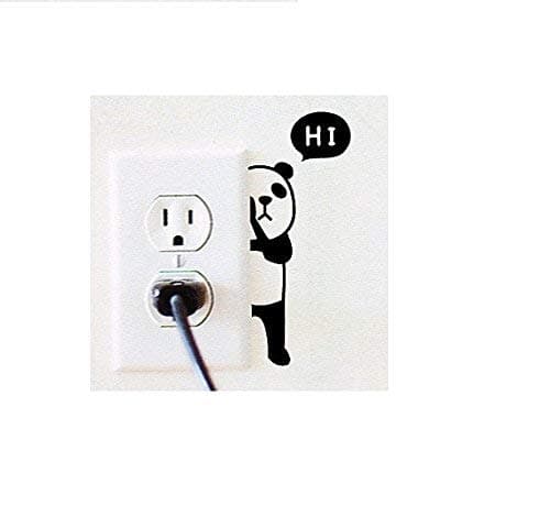 StickonnPanda Vinyl Panda Switch Board Wall Sticker