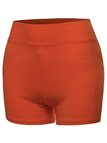 Women's Basic Solid Premium Cotton High Rise Bike Shorts